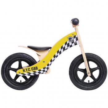 Bici aprendizaje Rebel Kidz Wood Air madera, 12, Taxi amarillo