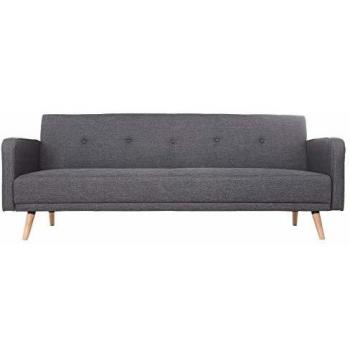 Sofá convertible 3 plazas diseño escandinavo gris oscuro ULLA