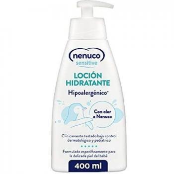 Nenuco Sensitive Loción Hidratante Hipoalergénica para bebé de fácil absorción y con olor A Nenuco, 400 ml