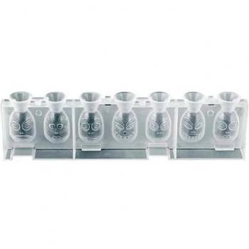 Zenker 43412 - Molde plástico para Bombones en 3D de caritas divertidas, en color transparente