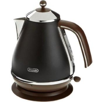 De'Longhi KBOV 2001.BK - Tetera eléctrica, 2000 W, 1.7 L, acero inoxidable, negro