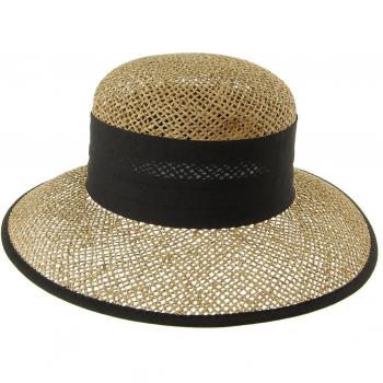 Sombrero de Playa de Paja Seeberger - Negro - Mujer - Talla Única