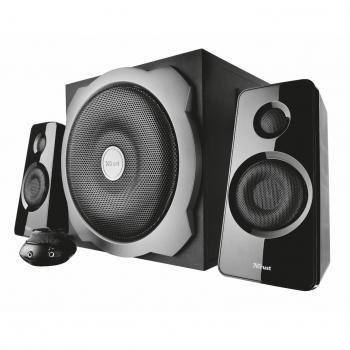 Trust Tytan 2.1 - Conjunto de Altavoces Multimedia con Subwoofer, Control de Volumen y Jack 3.5mm, Potencia Máxima 120W, Negro