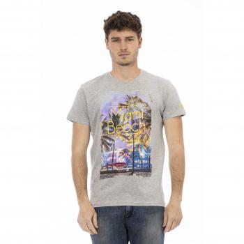 Trussardi Action Gray Cotton T-Shirt - XL