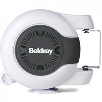 Beldray Cuerda de Tender Doble retráctil LA027016EU para Uso en Exteriores e Interiores, Metros Línea de Lavado Aire Libre, Blanco, 26 M