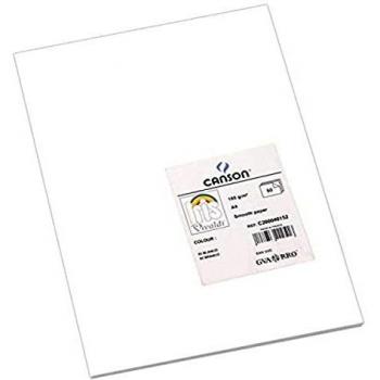 Cartulina Canson Iris A4, 185 gramos, Color Blanco - Paquete de 50 Hojas