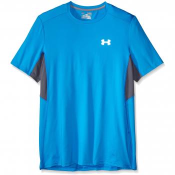 Under Armour UA CoolSwitch Run S/S Camiseta de Manga Corta, Hombre, Azul Eléctrico, S