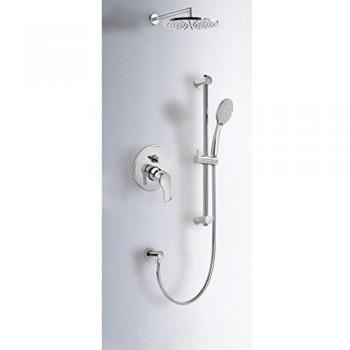 Tres Griferia - Kit De Ducha Monomando Empotrado Con Cierre Y Regulación De Caudal. · Cuerpo Empotrado Incluido · Ducha Fija Ø 225 Mm. Con Rótula.