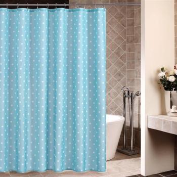 SUN-72 impermeable y resistente al moho tela de poliéster ducha de baño cortina conjunto con ganchos , m-26180 wide x 200 high