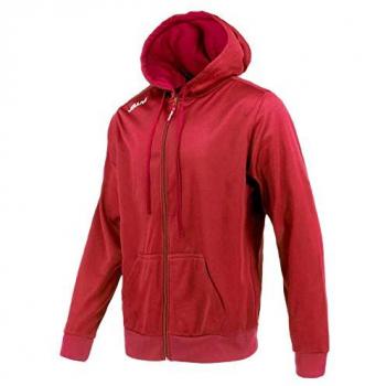 Sudadera Joluvi Score con Capucha y Cierre Completo Roja para Hombre