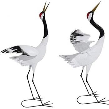 Figura Decorativa DKD Home Decor 55 x 25 x 120 cm Garza (2 Unidades)