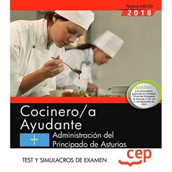 Cocinero/a Ayudante de la Administración del Principado de Asturias. Test y Simulacros de examen