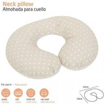 Cambrass Bebe - Cojín para cuello, 22 x 19 cm, color beige
