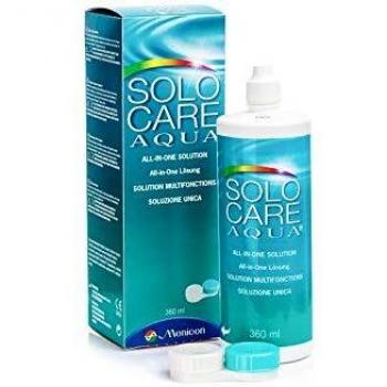 Solución de Limpieza para Lentes de Contacto SoloCare Aqua, 360 ml