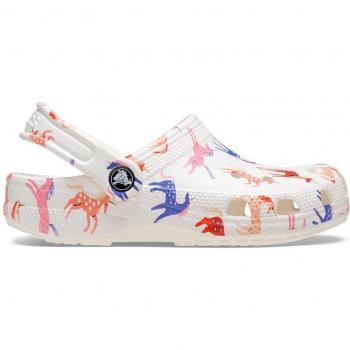 Zuecos de niños Classic Character Print Clog K Crocs - Zuecos infantiles Clog T Unicornio CROCS ™ rojo estampado
