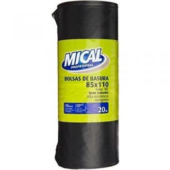 Mical - Bolsas de basura - 85x110 Gran Tamaño - 20 unidades - [Pack de 4]