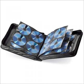 Hama - Estuche porta CD para 160 CD/DVD/Blu-rays, portafolios para guardar CD, negro