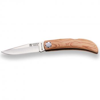 Navaja Joker Pointer NE66 con cachas de encina, hoja MOVA de 9,5 cm - Herramienta multiusos para pesca, caza, camping y senderismo