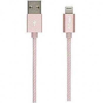 PNY C-UA-LN-RG01-04 - Cable Lightning para dispositivos Apple, color oro y rosa