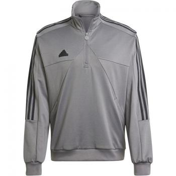 Chaqueta adidas house of tiro half zip track top hombre gris con media cremallera, diseño deportivo, color gris, material ligero y transpirable, ideal para entrenamiento y uso diario
