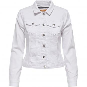 ONLY Wonder Classic White Denim Jacket - Women's Size S