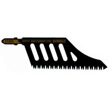 DEWALT DT2074-QZ - Hoja de Sierra de Calar HCS, Longitud 112mm, Paso de Diente 2.3mm, para Cortes Rectos Finos en Madera hasta 65mm Espesor y Corte Enrasado a 180º