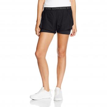 Bjorn Borg Mujer Pauline – Pantalones cortos, tamaño mediano), color negro