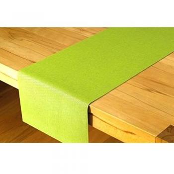 'Estilo completa Outdoor - Camino de mesa Metallic en color verde/verde lima/zart verde - tamaño 40 x 150 - El camino de mesa perfecto para interior y exterior - Ideal para el hogar, terraza, balcón y jardín - lavable - y impermeable de v
