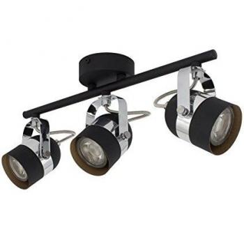 Lámpara de Techo Orientable Aluminio 3 Focos Negro Sinner