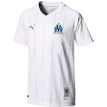 Puma Om Home Shirt Replica Jr SS with Sponsor Maillot, Niños, Blanco