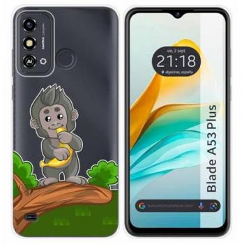 Funda Silicona Transparente Mono para ZTE Blade A53 Plus con Dibujos