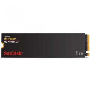 Disco Duro SSD Interno 1TB SanDisk Extreme M.2 NVMe, Lectura Hasta 5150 MB/s, Interfaz PCIe Gen4, Negro