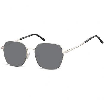 Geometric Full Rim Metal Men's Prescription Sunglasses Black Size 53 - SmartBuy Collection