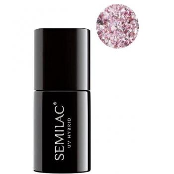 Semilac 293 UV Hybrid Nail Polish Rose Gold Shimmer 7ml