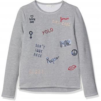 NAME IT Nitkaddy Bru Swe F Nmt, Sudadera para Niñas, Gris