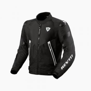 Chaqueta Textil de Moto Rev'it! Control H2O Negra y Blanca (M)