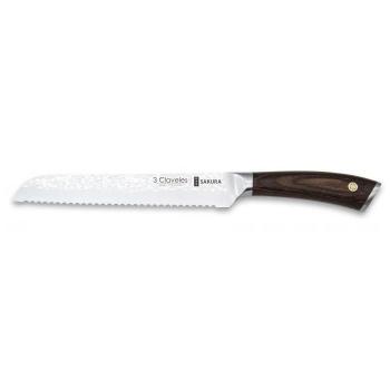 Cuchillo Panero 3 Claveles Sakura, 19 cm, Acero Forjado, Hoja Martilleada