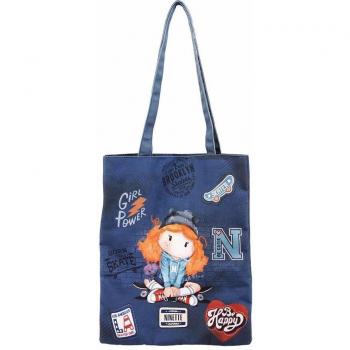 Bolsa de la Compra Shopping Bag Forever Ninette Skater Blue, Azul Oscuro