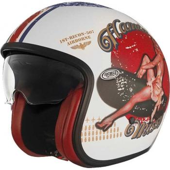 Premier APJETVINFIBP8M000S Casco Premier Retro Pin Up 8 BM, S, Multicolor