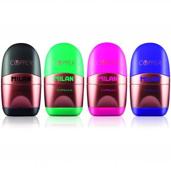 MILAN Capsule Copper Gomas de borrar, Blanco, Pequeño, 12