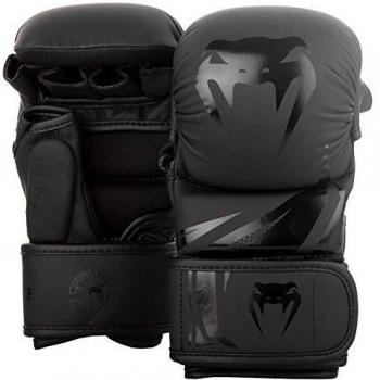 VENUM Challenger 3.0 Guantes de MMA Sparring, Unisex Adulto, Negro/Negro, M