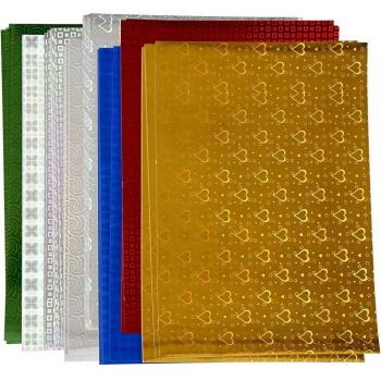 Papel Holográfico A4, 210x297 mm, 120 g, 80 Hojas Mixtas