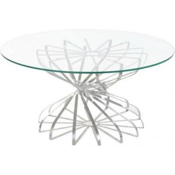 Mesa de Centro DKD Home Decor Plateado Cristal Hierro 81 x 81 x 38 cm