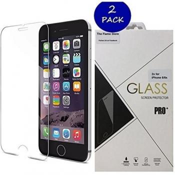 [2-PACK] iPhone 6/6s 4.7 Protector de Pantalla, The Flame Store 2x Cristal Templado para iPhone 6/6s, Vidrio Templado con [9H Dureza] [Alta Transparencia] [Alta Definición] 0,33mm
