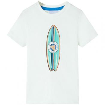 Camiseta de manga corta infantil color crudo 140
