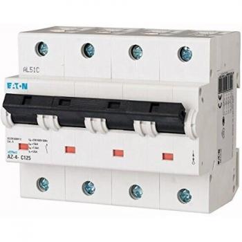 Eaton 125A 4-Pole Circuit Breaker 20KA C-curve