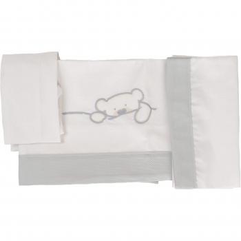 Juego de Sábanas Babyline 100% Algodón para Cuna (60x120) Hipoalergénica, Transpirable y Ecológica - 3 Piezas (Sábana Bajera + Sáb