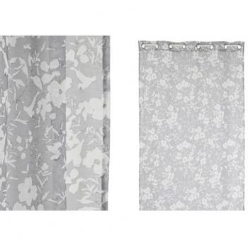 Cortina Gris Romántico Home ESPRIT 140 x 260 cm