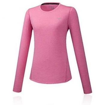 Mizuno Impulse Core Longsleeve-Rosa, Silber Camisetas, Mujer, Large