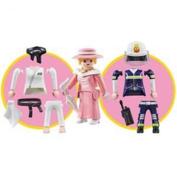 PLAYMOBIL CHICA COMBINABLE 3 EN 1, SET DE JUEGO CON ACCESORIOS, REFERENCIA 9855